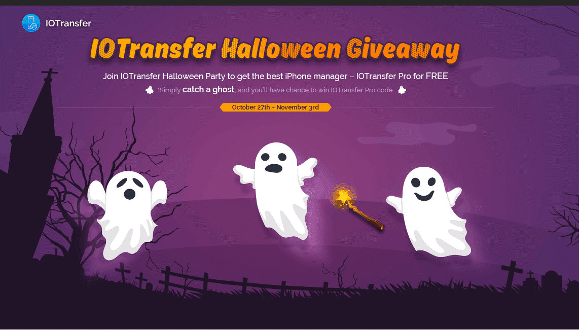 iotransfer halloween 2017 giveaway