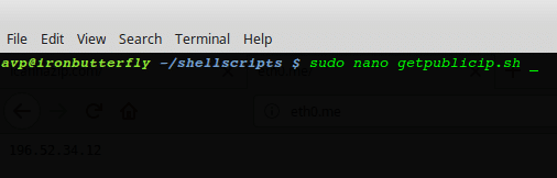 using nano text editor to make linux shell scripts