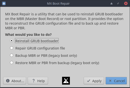 MX Boot Repair