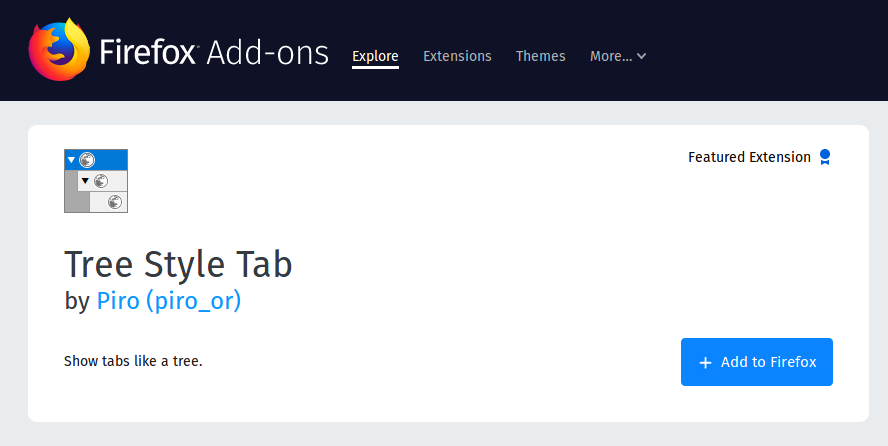 Tree Style Tab add-on for Firefox