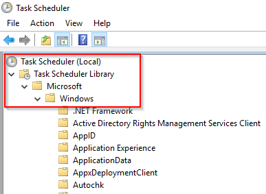 Task Scheduler in Windows 10