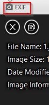 viewing EXIF data of images in Honeyview 