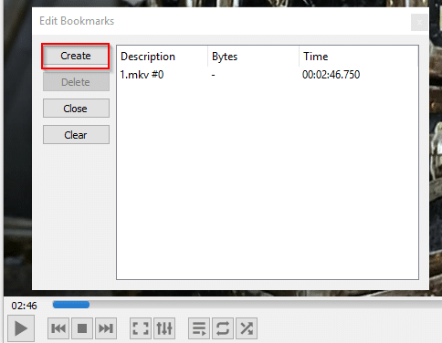adding a custom bookmark in vlc player