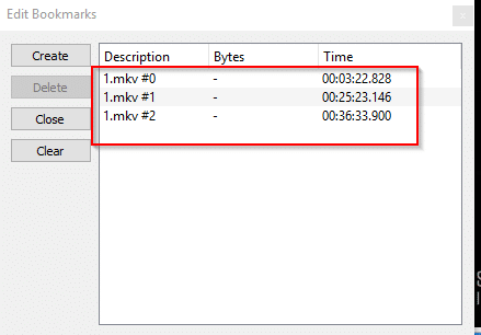 adding multiple bookmarks for a single video file in vlc player