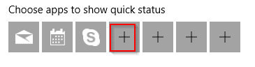 adding an app to display it's quick status in Windows 10