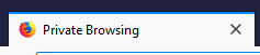 private browsing enabled in Firefox 