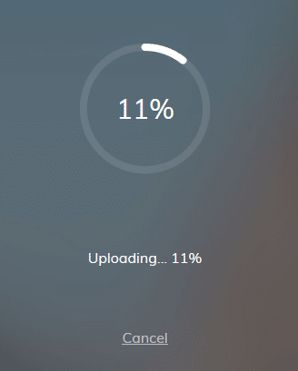 upload in progress