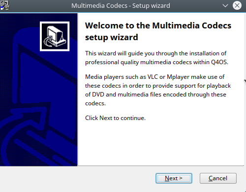 installing proprietary multimedia codecs in Q4OS