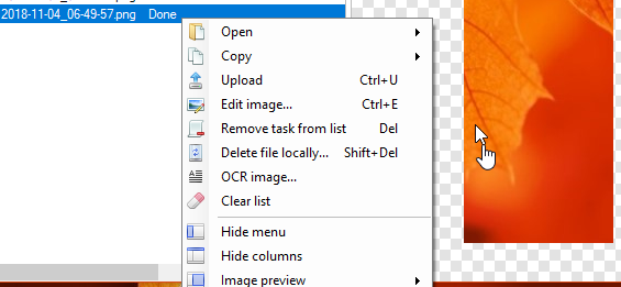 screenshot editing and other options in ShareX