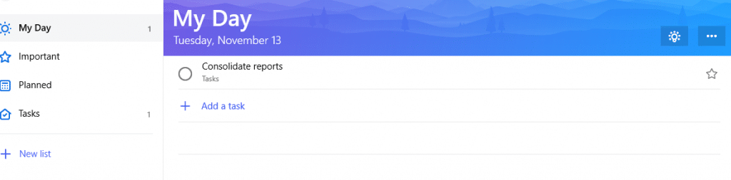 adding tasks in Microsoft To-Do app on PC
