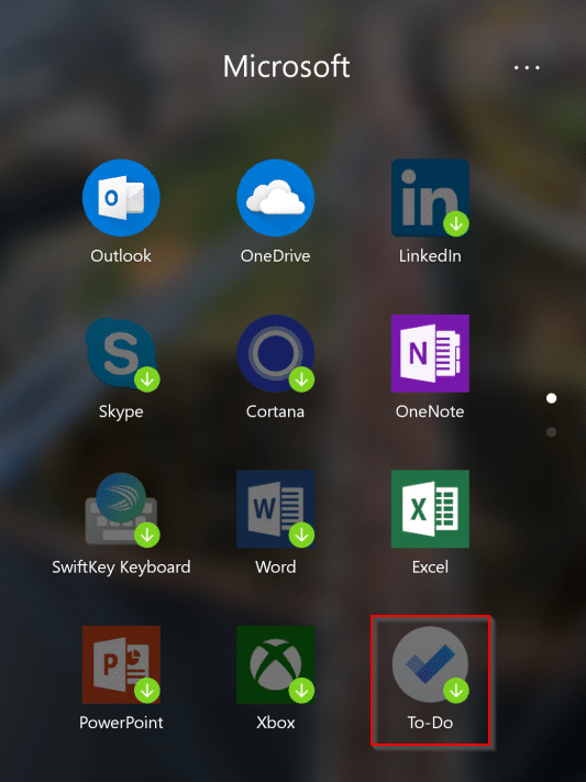 Microsoft To-Do app available to download from Launcher in Android phone