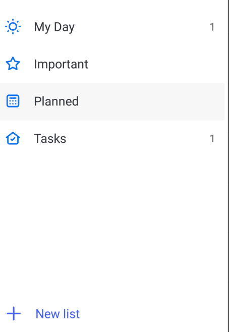 list of tasks visible from To-Do app in phone