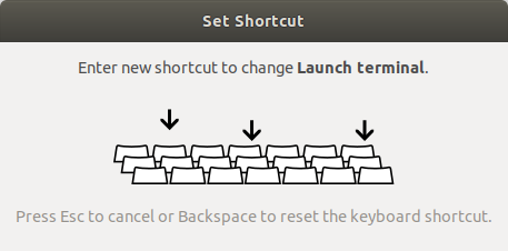 assigning custom keyboard shortcuts in Ubuntu 18.04