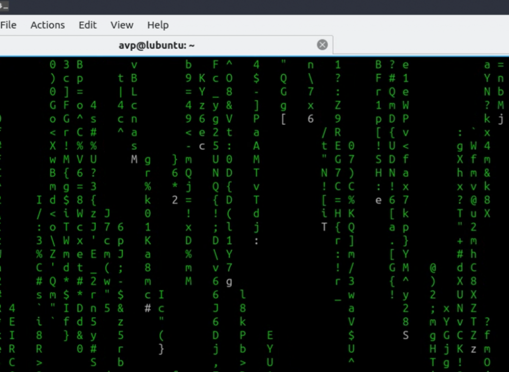 The Matrix code using cmatrix in Linux Mint/Ubuntu Terminal