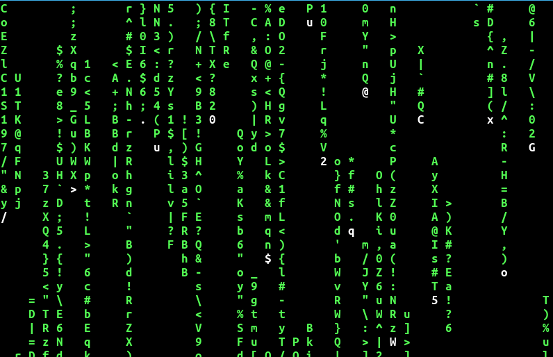 enable only bold characters display in cmatrix