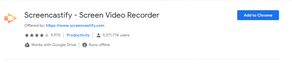 Screencastify Chrome extension