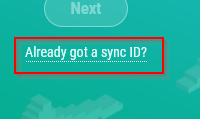 using an existing sync id in destination browser