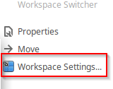 accessing workspace settings in linux mint 19