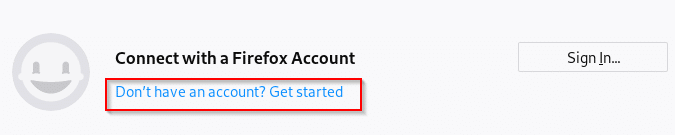 making a new Firefox Sync account