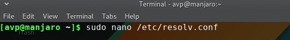 editing resolv.conf in Linux