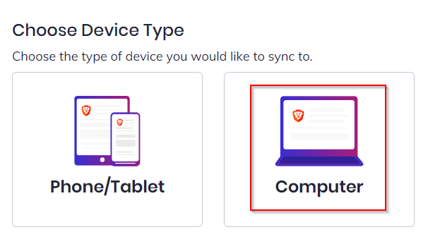 choosing the devices which are to be a part of sync chain in Brave browser 