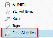 using the Feed Staistics option to view feed details