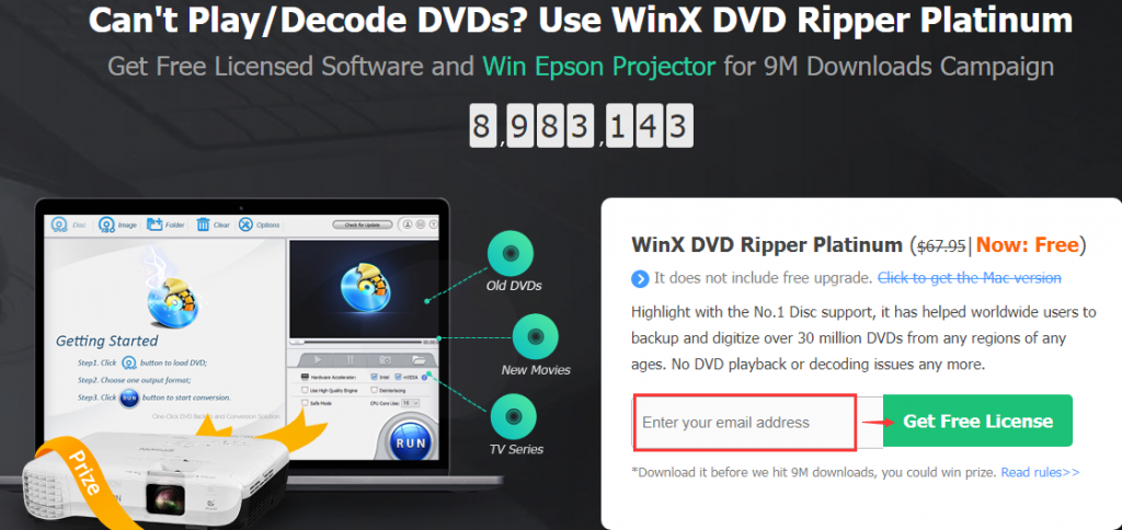 WinX DVD Ripper Platinum Giveaway 2019 page