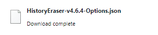 exporting History Eraser settings as a json file