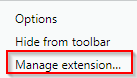 Managing History Eraser extension 