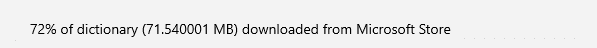 downloading offline dictionary for Edge browser