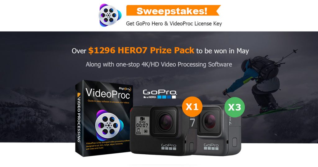 VideoProc giveaway and GoPro sweepstakes