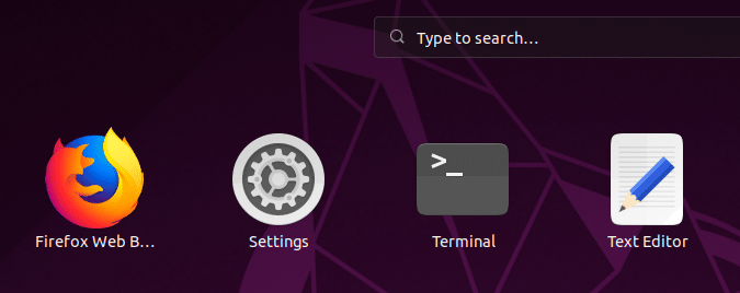 accessing Settings in Ubuntu 19.04