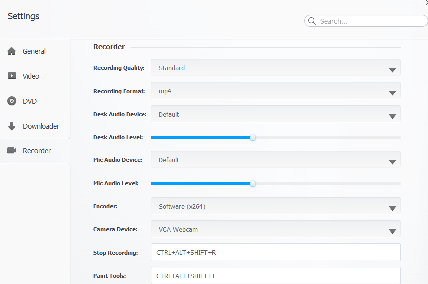 various settings for Downloader module in VideoProc 