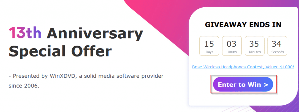 Digiarty 13th Anniversary Special Offer Giveaway and Sweepstakes