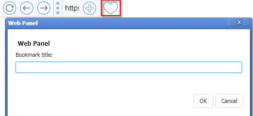 bookmarking websites in Web Panel add-on
