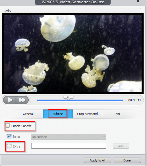 adding subtitles to videos in WinX HD Video Converter Deluxe