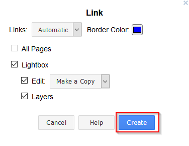 link display settings in draw.io