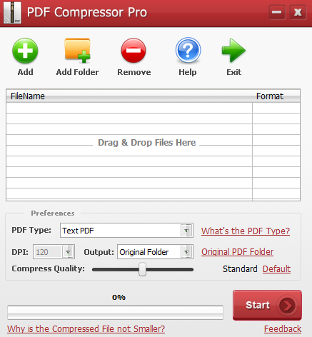 PDF Compressor PRO interface