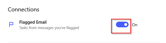 enable the option of syncing flagged emails in Microsoft To-Do app 
