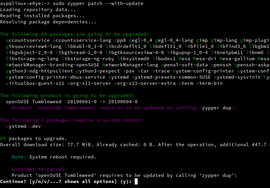 applying patches from 3rd party repositories in openSUSE using zypper