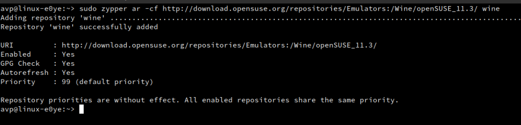 adding 3rd party repository using zypper in openSUSE