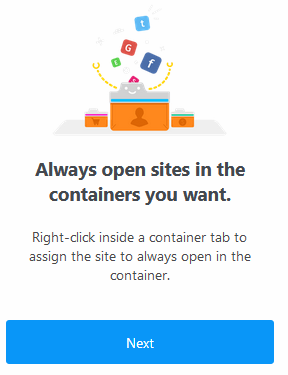 role of containers in surfing using Firefox Multi-Account Containers add-on