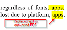 replaced words in PDF documents using PDF Replacer Pro