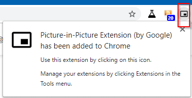 Picture-in-Picture Extension added to Chrome