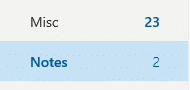 Notes folder created in Outlook.com for Sticky Notes