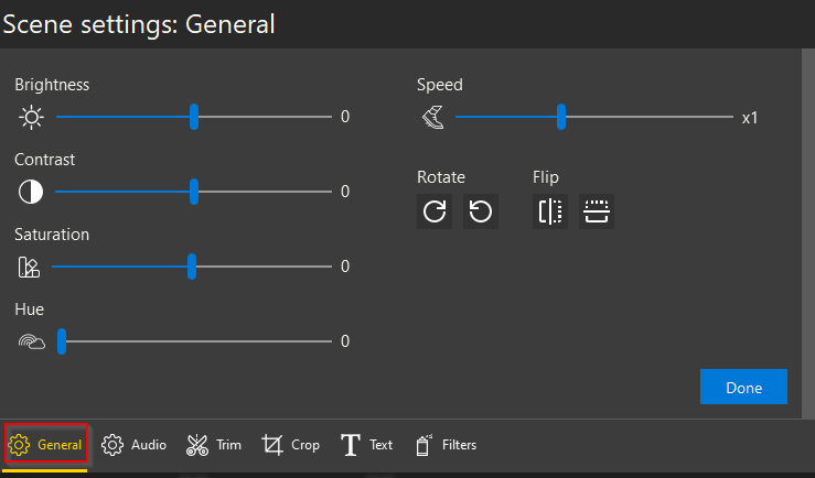 General functions in Icecream Video Editor