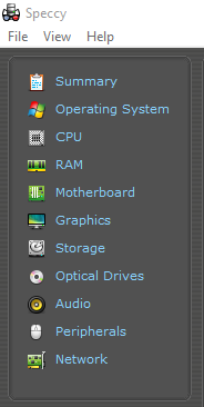 Speccy interface