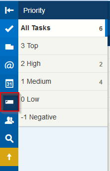 viewing tasks based on priority levels in Toodledo