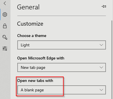 configuring new tab pages to open with suggested content