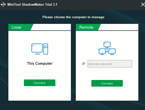 backup local or remote PC using MiniTool ShadowMaker Pro